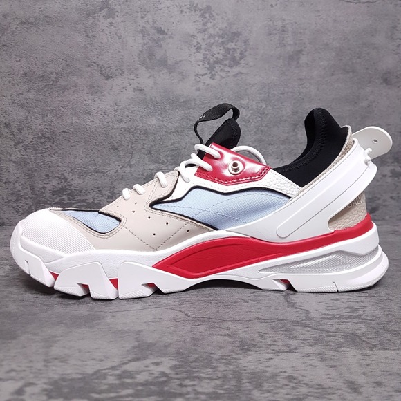 Calvin klein sneakers, mens - Gem CALVIN KLEIN Calador Leather‎ Fashion Sneaker Shoes Mens Size 11 White Red Blue
